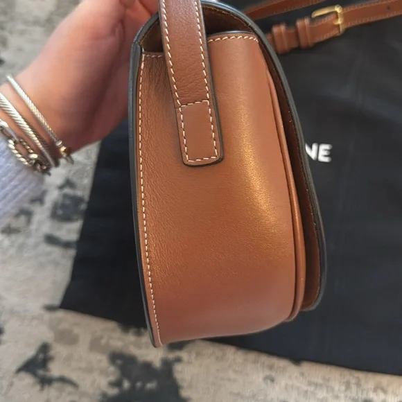 **AUTHENTIC** Celine Folco Cuir Triomphe in Smooth Calfskin - Picture 10 of 11